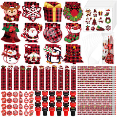 Dianelhall Christmas pencils with buffalo plaid for festive writing and gift decorating.