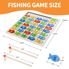 Diaodey wooden magnetic fishing game with number fish for numeracy practice