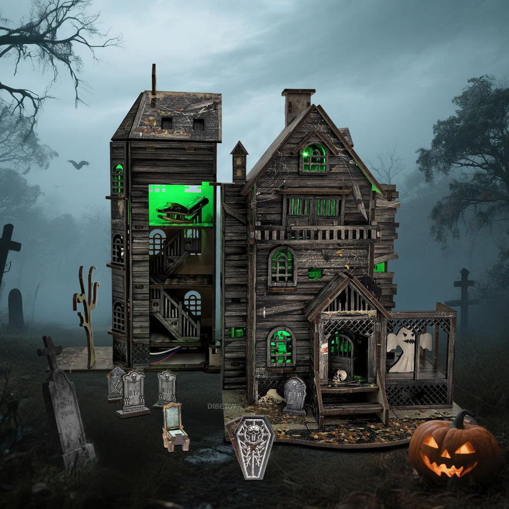 Dibetoy detailed wooden miniatures capture Halloween charm and durability.