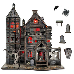 Dibetoy haunted house kit components for easy assembly and spooky display.