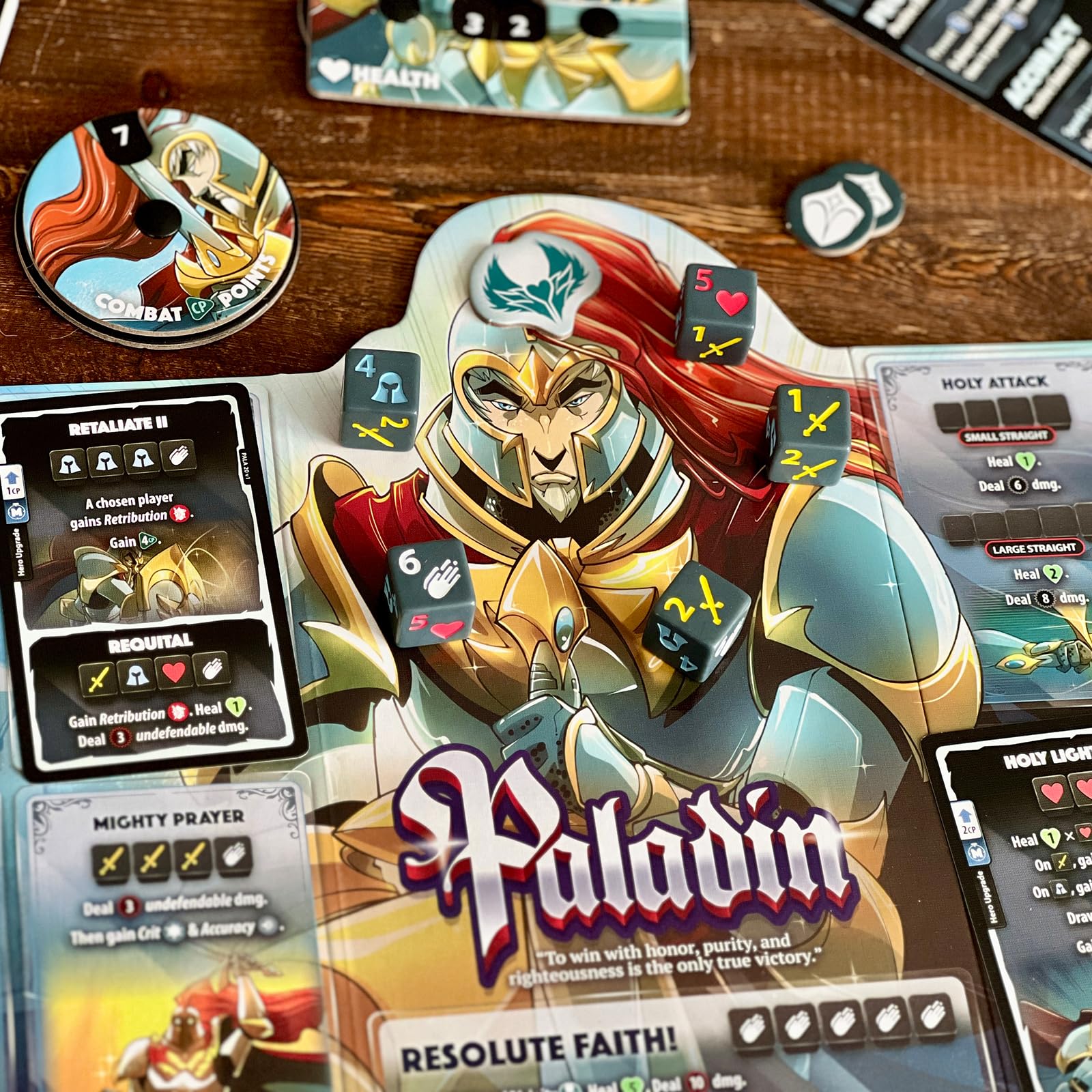 Dice Throne custom dice and ability cards, enabling varied combat strategies.