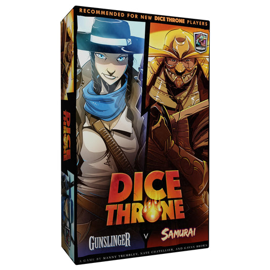 Dice Throne Gunslinger dice and tray ready for a fast duel