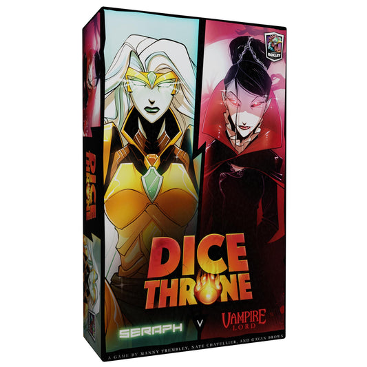 Dice Throne Seraph vs Vampire Lord promo art for epic duel inspiration