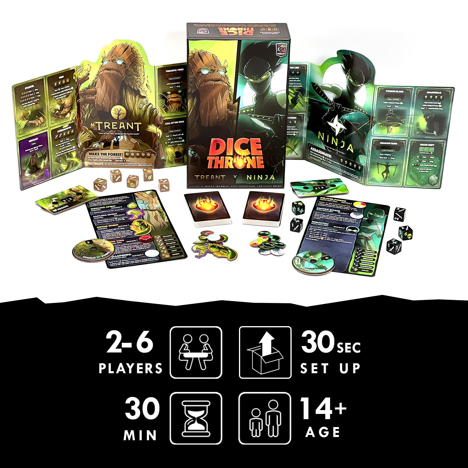 Dice Throne Treant hero dice with forest-inspired visuals for strategic play
