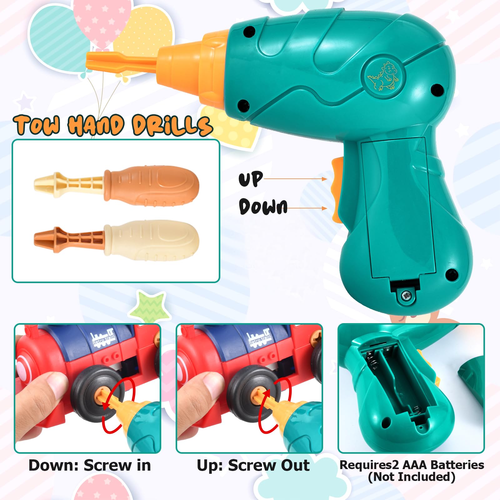 DICROON take-apart airplane model for playful STEM assembly