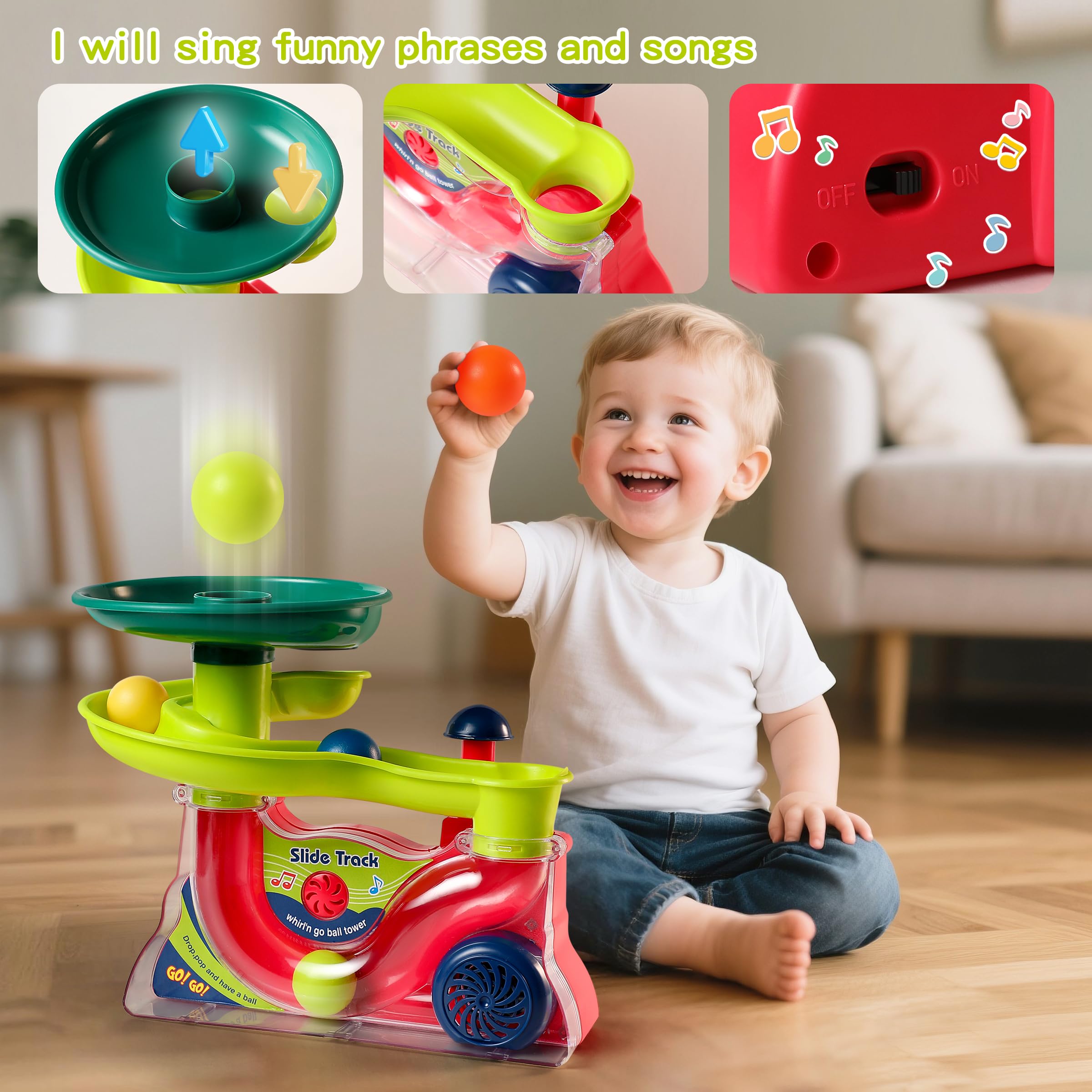 Didklom Busy Ball Popper music module adds cheerful tunes and sensory delight