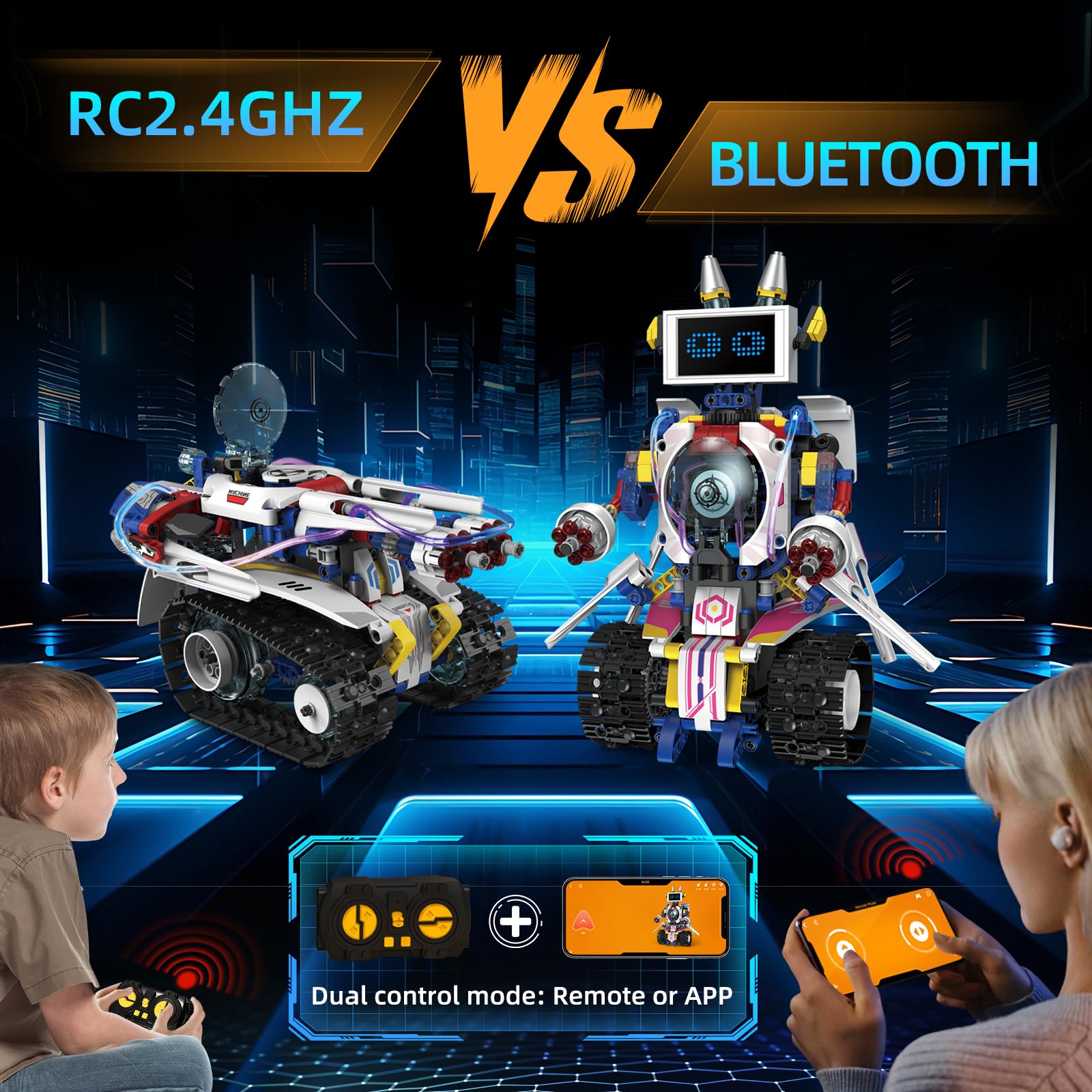DIEBA app-controlled STEM robot kit showcased for smart coding.
