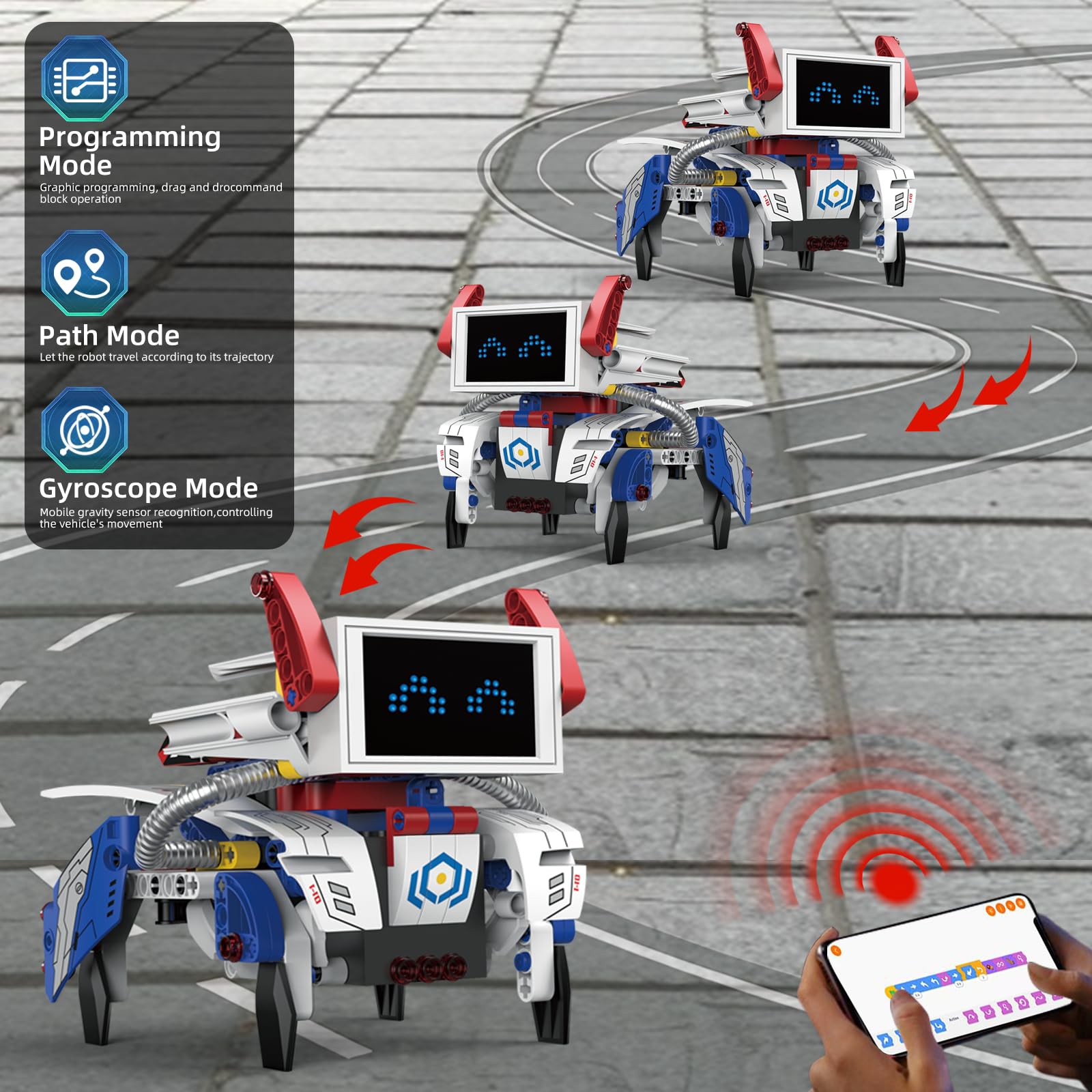 DIEBA snap-together robot parts ready for quick building.