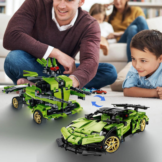 DIEBA STEM kit—robot battle mode, side angle, showcases sturdy construction