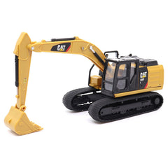 Diecast Masters 320F L excavator with rotating chassis, ideal for display and collection.