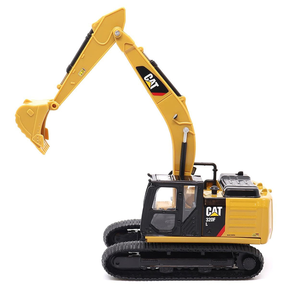 Diecast Masters 320F L excavator with working stick for dynamic play.