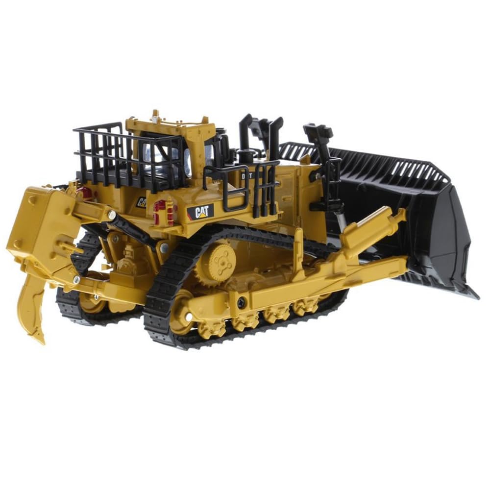 Diecast Masters CAT D11 dozer blade detail close-up highlighting precision modeling.