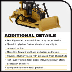 Diecast Masters D6R XL bulldozer track system reveals texture and realism