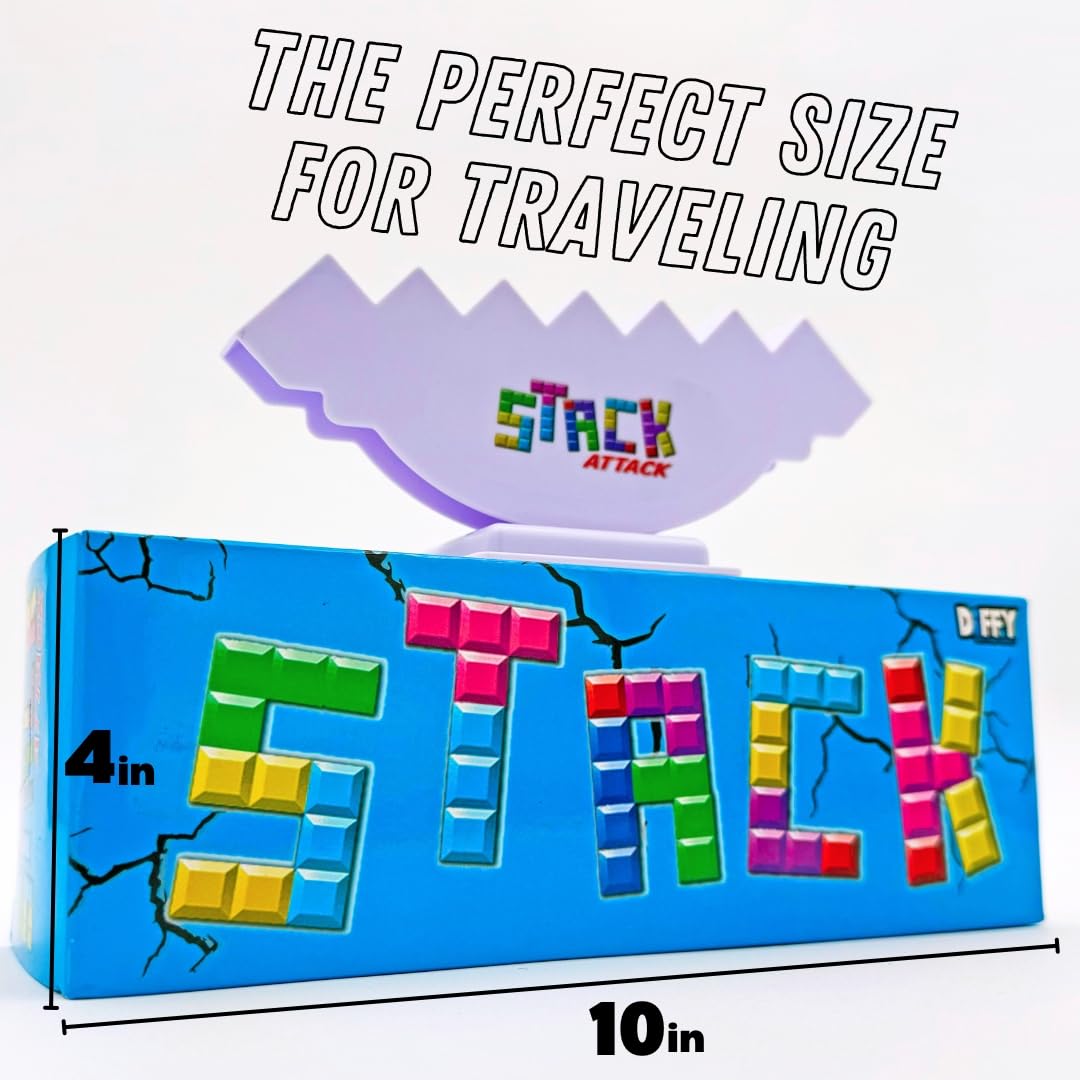 Diffy Toys Stack Attack compact case for easy travel and on-the-go fun.