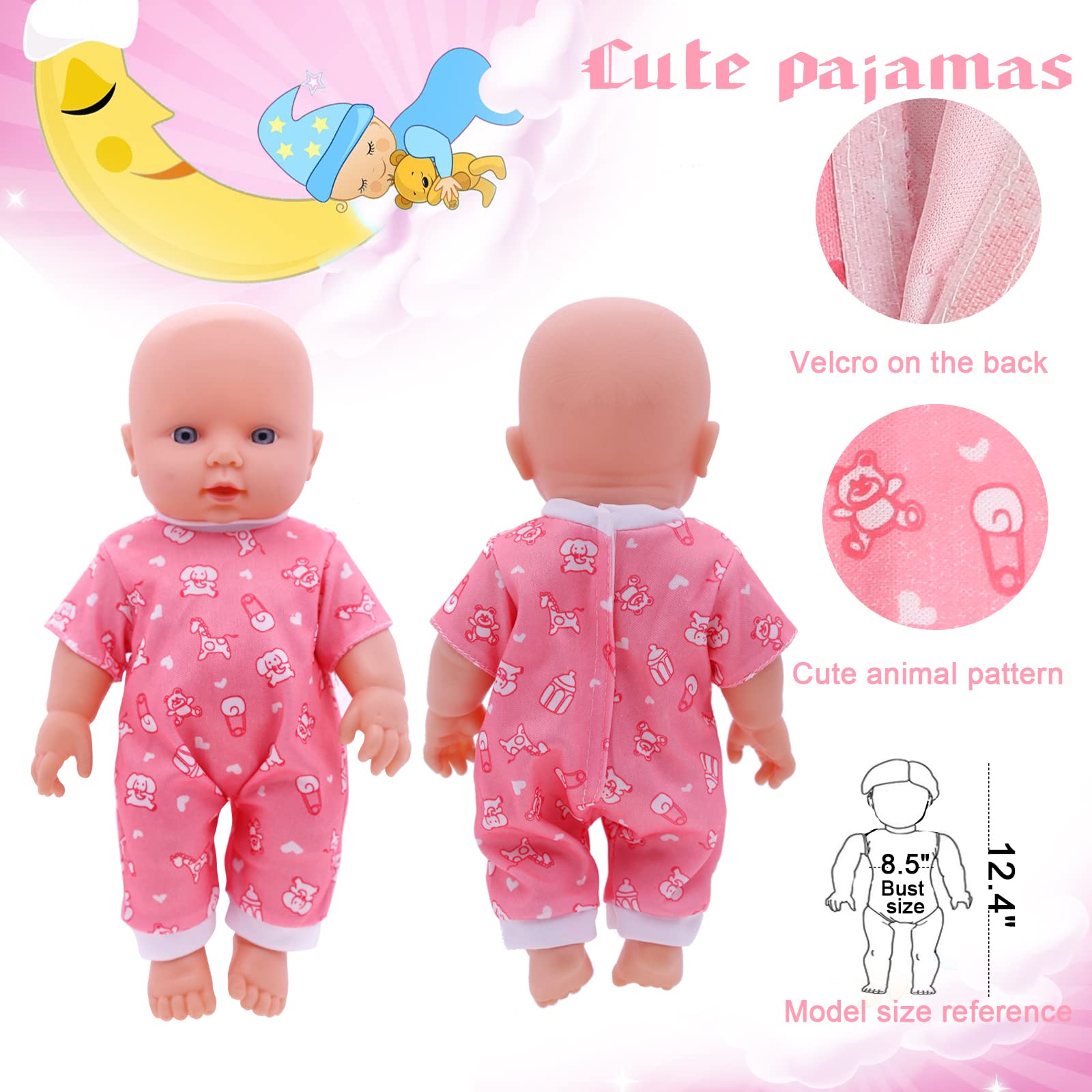 Digabi Alive-Baby doll outfits set 4: animal prints spark pretend adventures