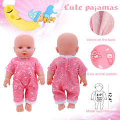 Digabi Alive-Baby doll outfits set 4: animal prints spark pretend adventures