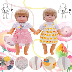 Digabi Alive-Baby doll clothes set 5: flower designs for cheerful dress-up moments