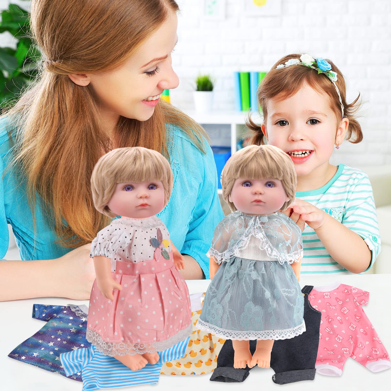Digabi Alive-Baby doll outfits set 8: gift-ready packaging for holidays and birthdays