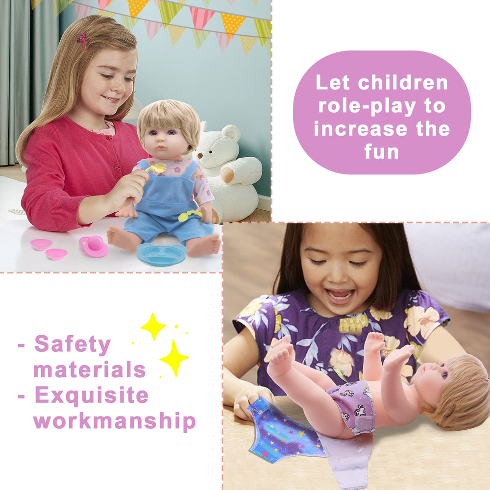 Digabi two-pack doll diapers for easy outfit changes during pretend play.