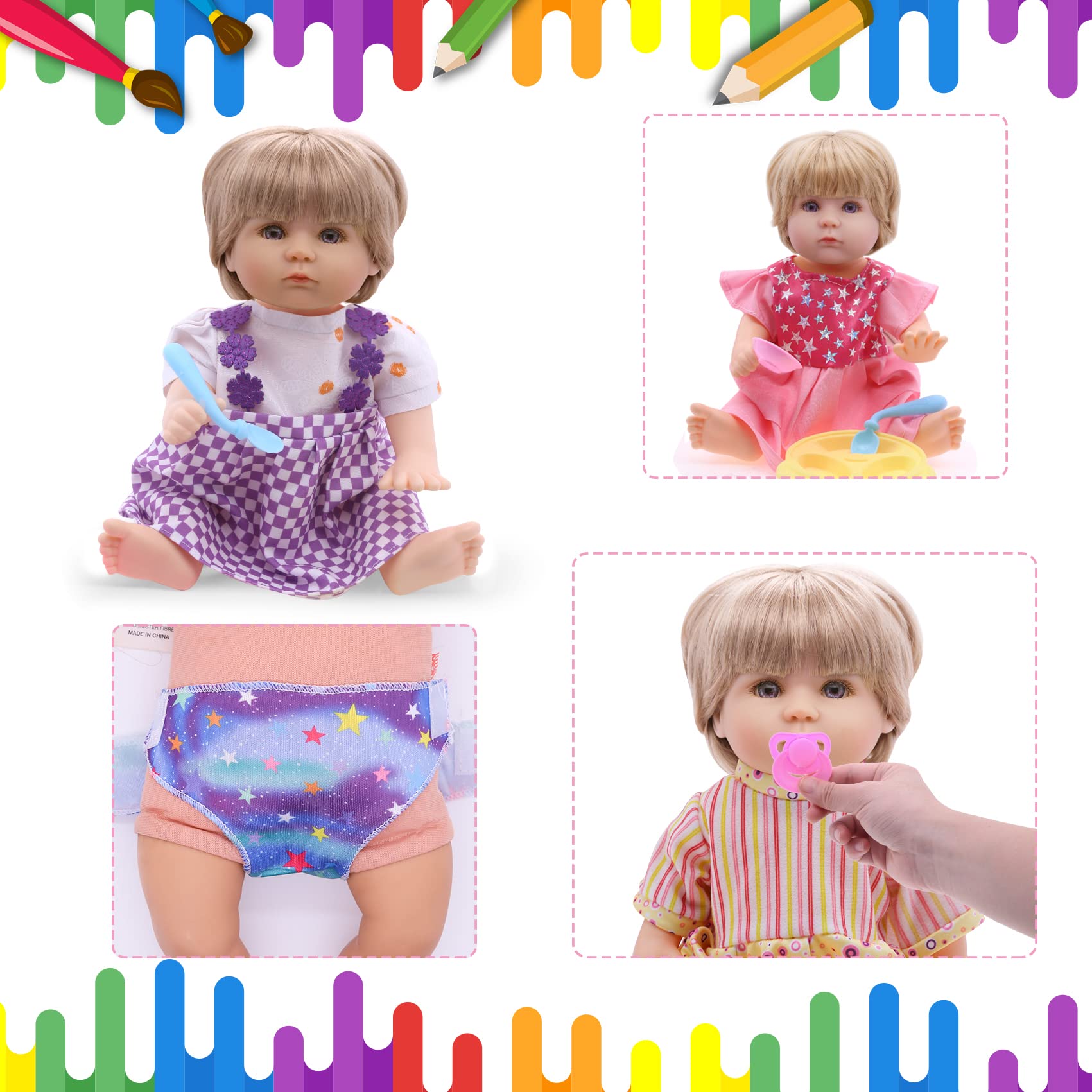 Digabi doll dining plate designed for toy meals and interaction.