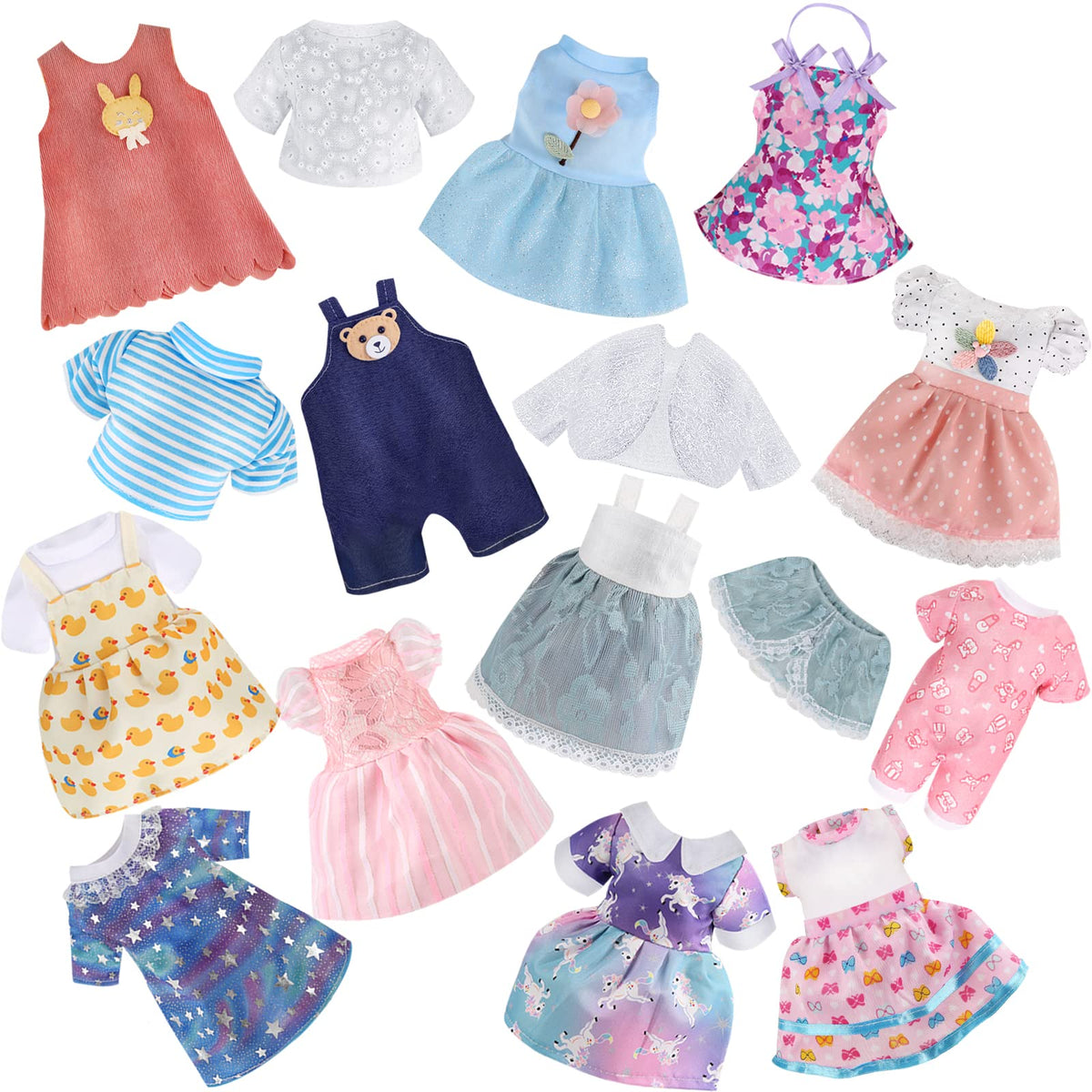 Digabi 12-set pack for 12-inch dolls sparks imaginative dress-up play.