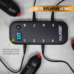 Digital Energy Handheld Game System sound cues identify first buzzer