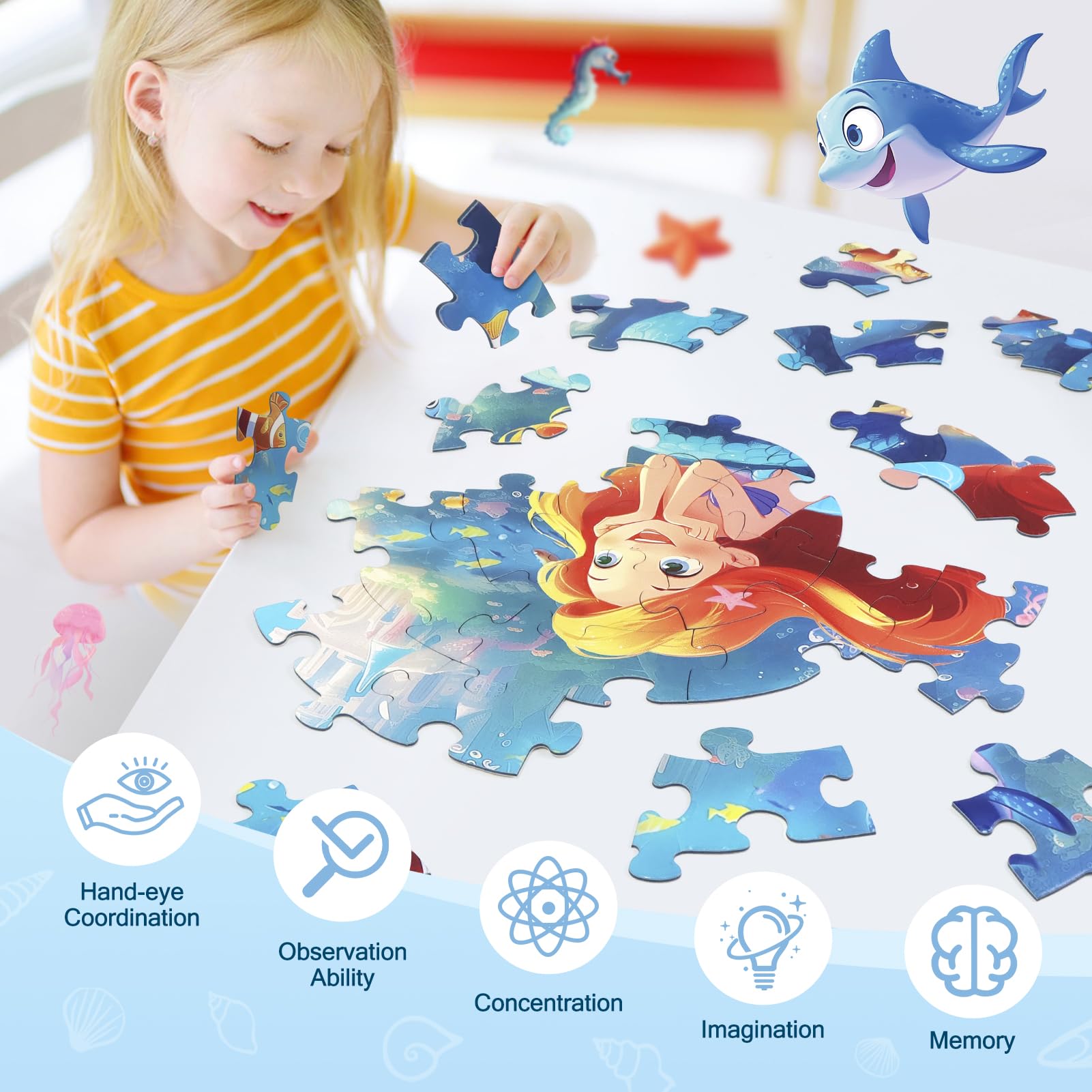 DIGOBAY blue cardboard puzzle material—durable and safe