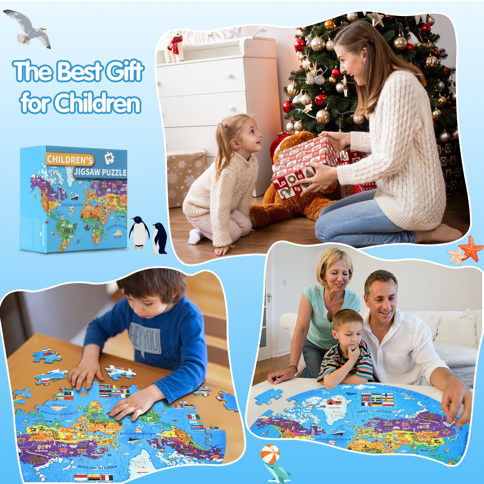 DIGOBAY glow world map puzzle family activity fosters collaborative learning