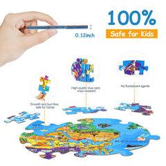 DIGOBAY glow world map puzzle landmarks and icons invite cultural exploration