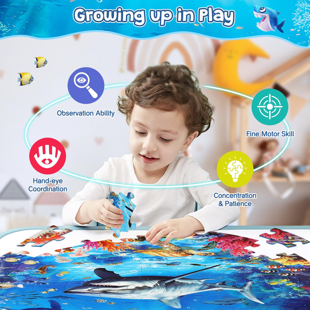 DIGOBAY poster included at 1:1 scale to guide puzzle assembly