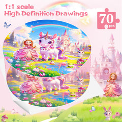 DIGOBAY unicorn princess puzzle castle scene showcases magical detail for storytelling and focus