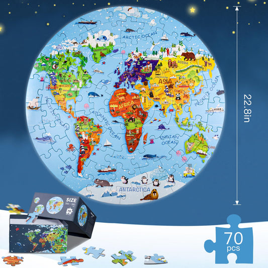 Close-up of unique puzzle pieces designed for easy matching.