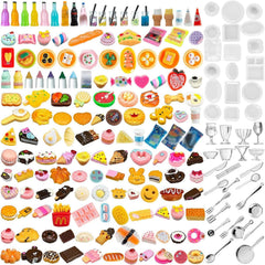 Diinokiy dollhouse mini food bottles enhance realistic dining scenes for play