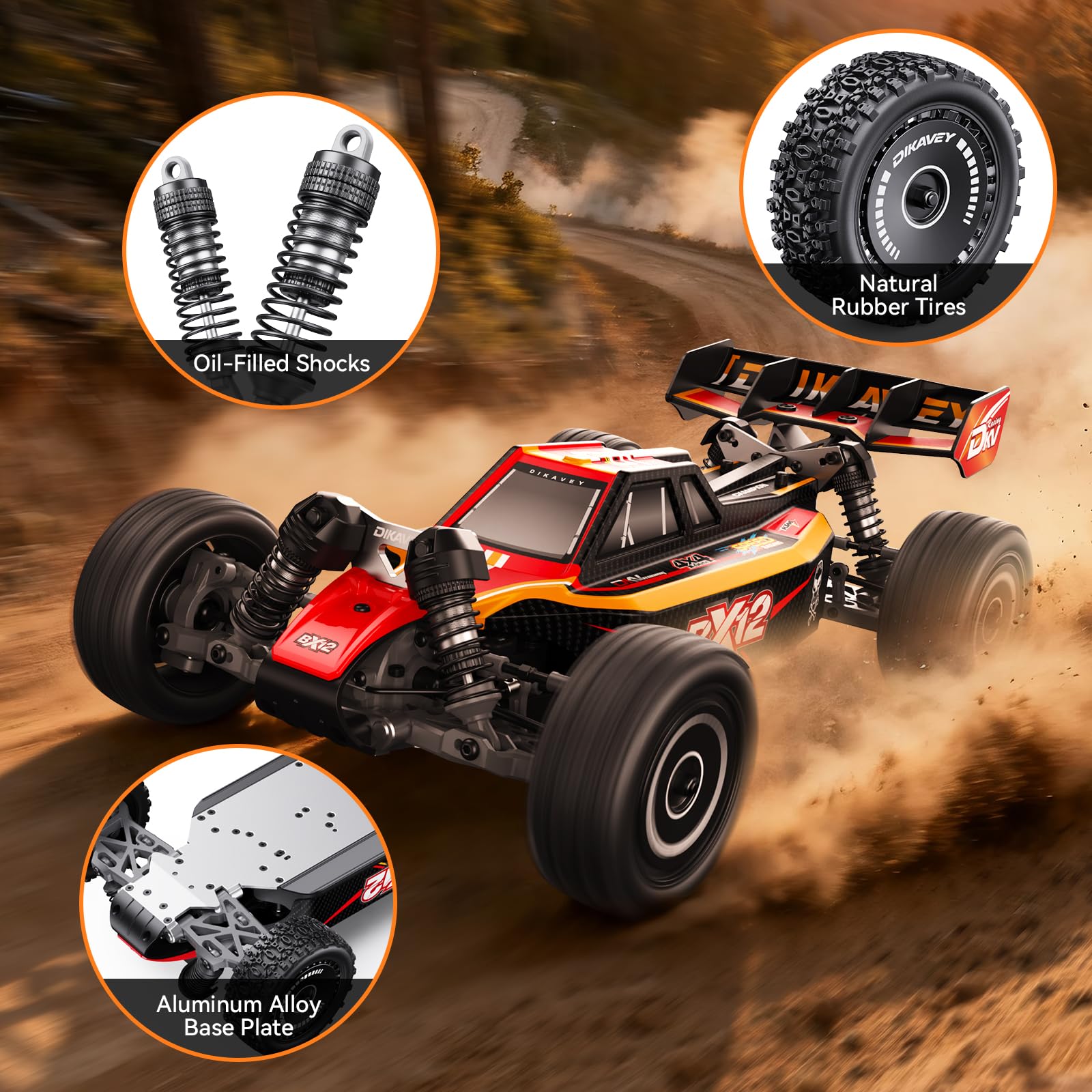 Dikavey RC truck chassis emphasizes durability for all-terrain bashing.