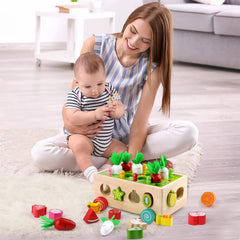 DIKAYI SKYFIELD storage basket keeps toys organized during playtime.