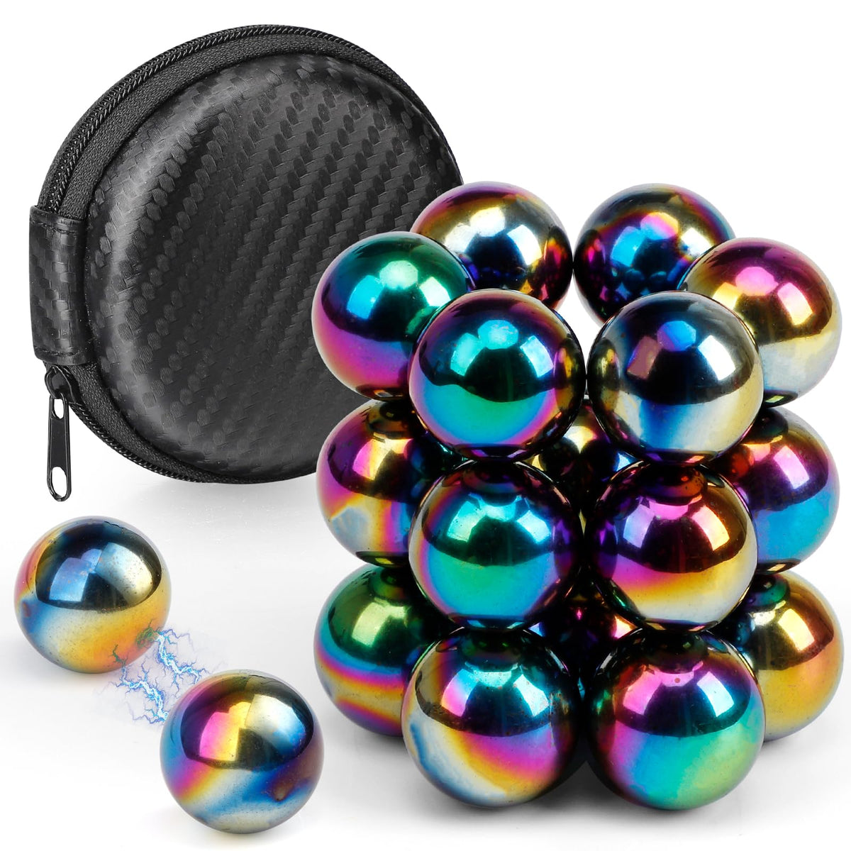 Dilabnba rainbow hematite magnetic balls set for desk focus and tactile play