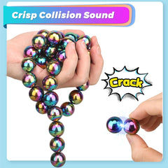 Rainbow hematite orbs arranged for a calm, focused work session