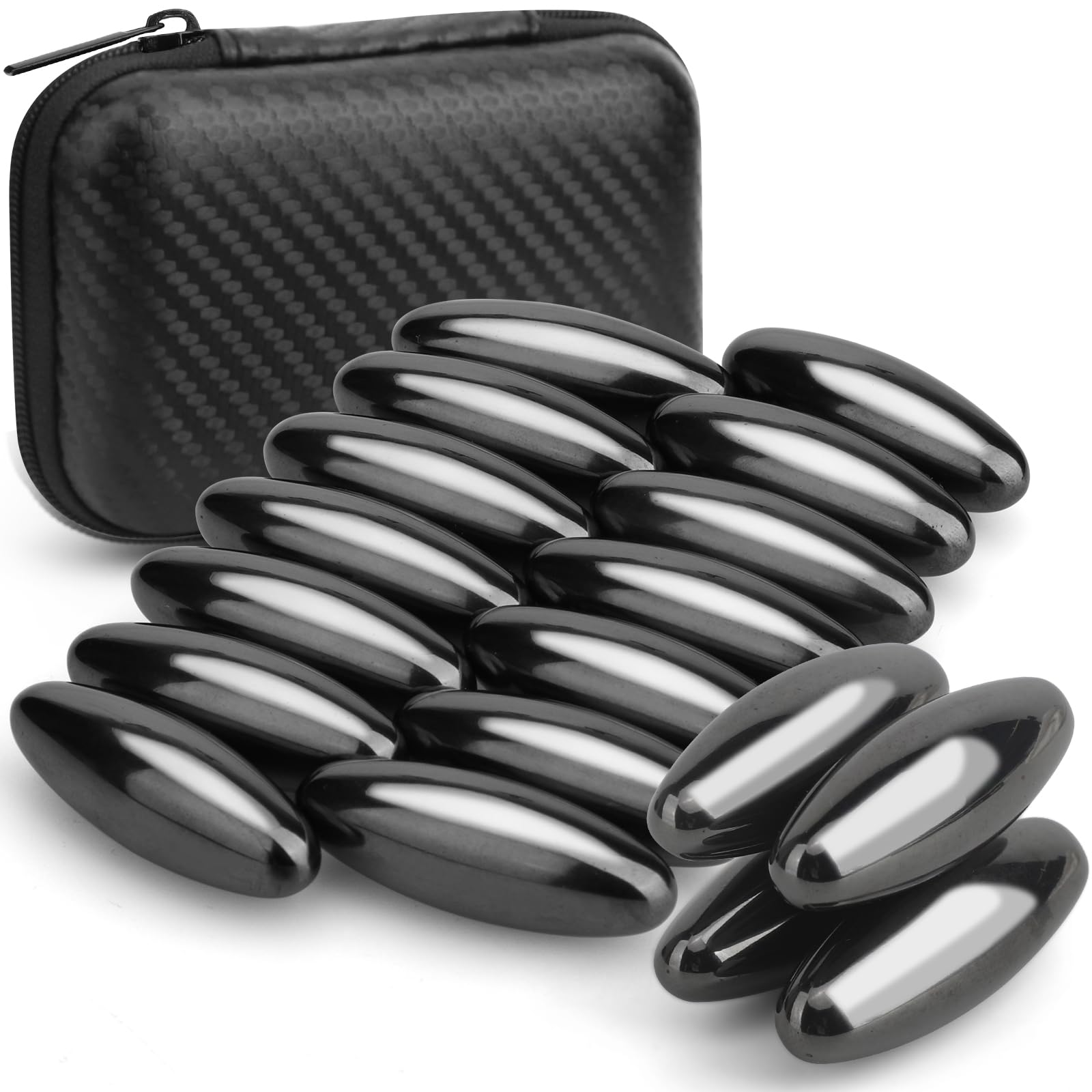Dilabnda hematite magnet egg set packaging promotes tidy desk organization and portability.