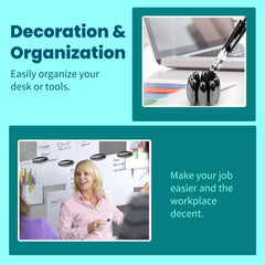 Dilabnda oval stone magnets on desk illustrate efficient organization and style.