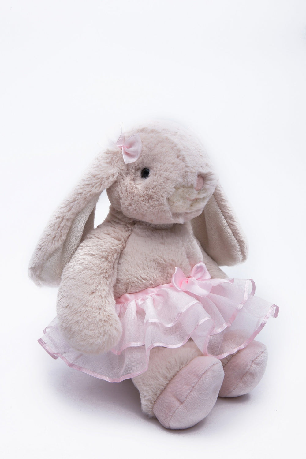 DILLY DUDU ballerina bunny wears satin bow and soft slippers