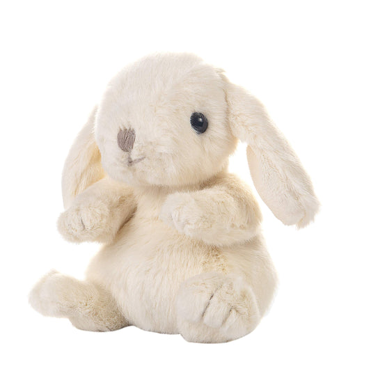 DILLY DUDU cream bunny plush 6-inch for comforting playtime and bedtime.
