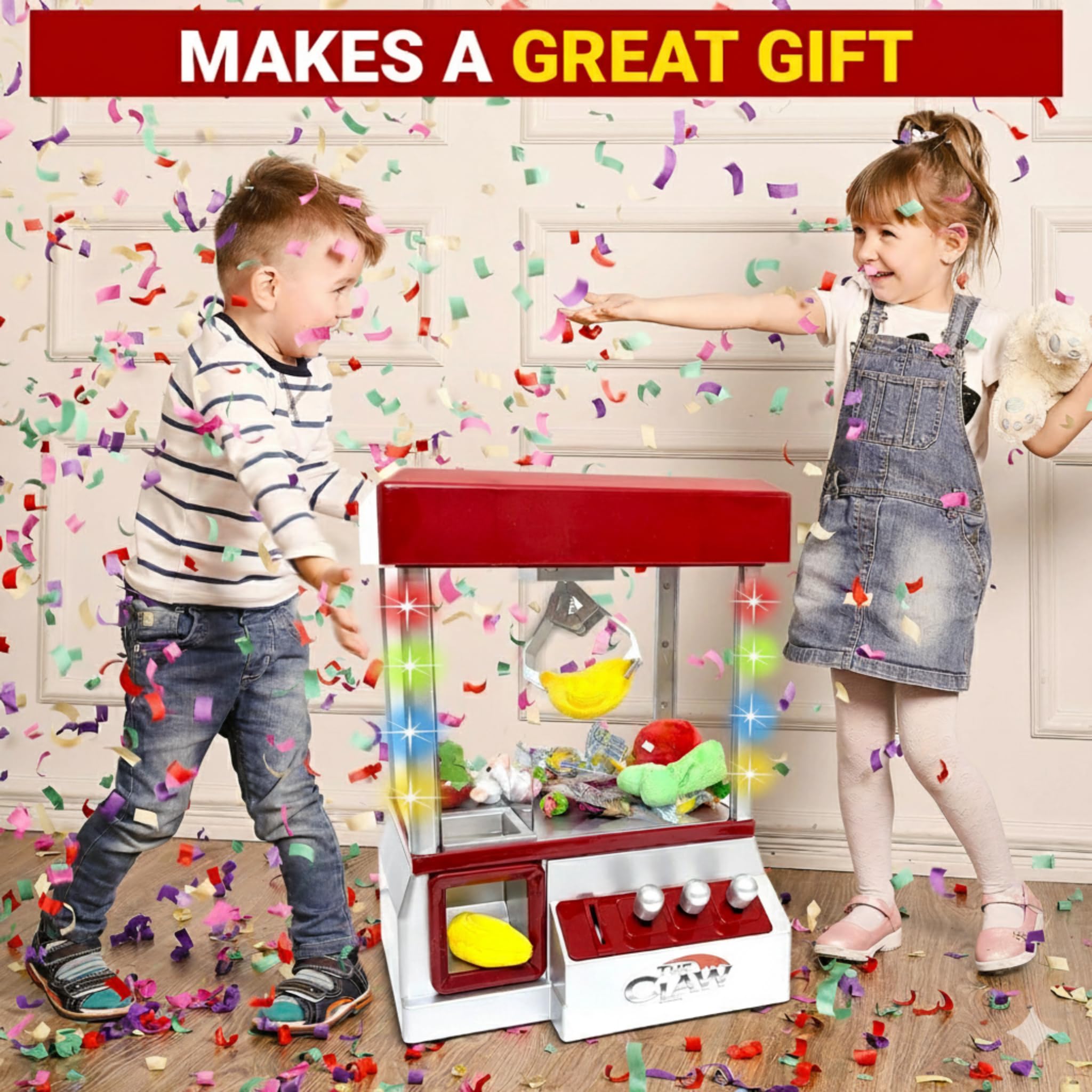 Etna claw machine compact dimensions suitable for home use.