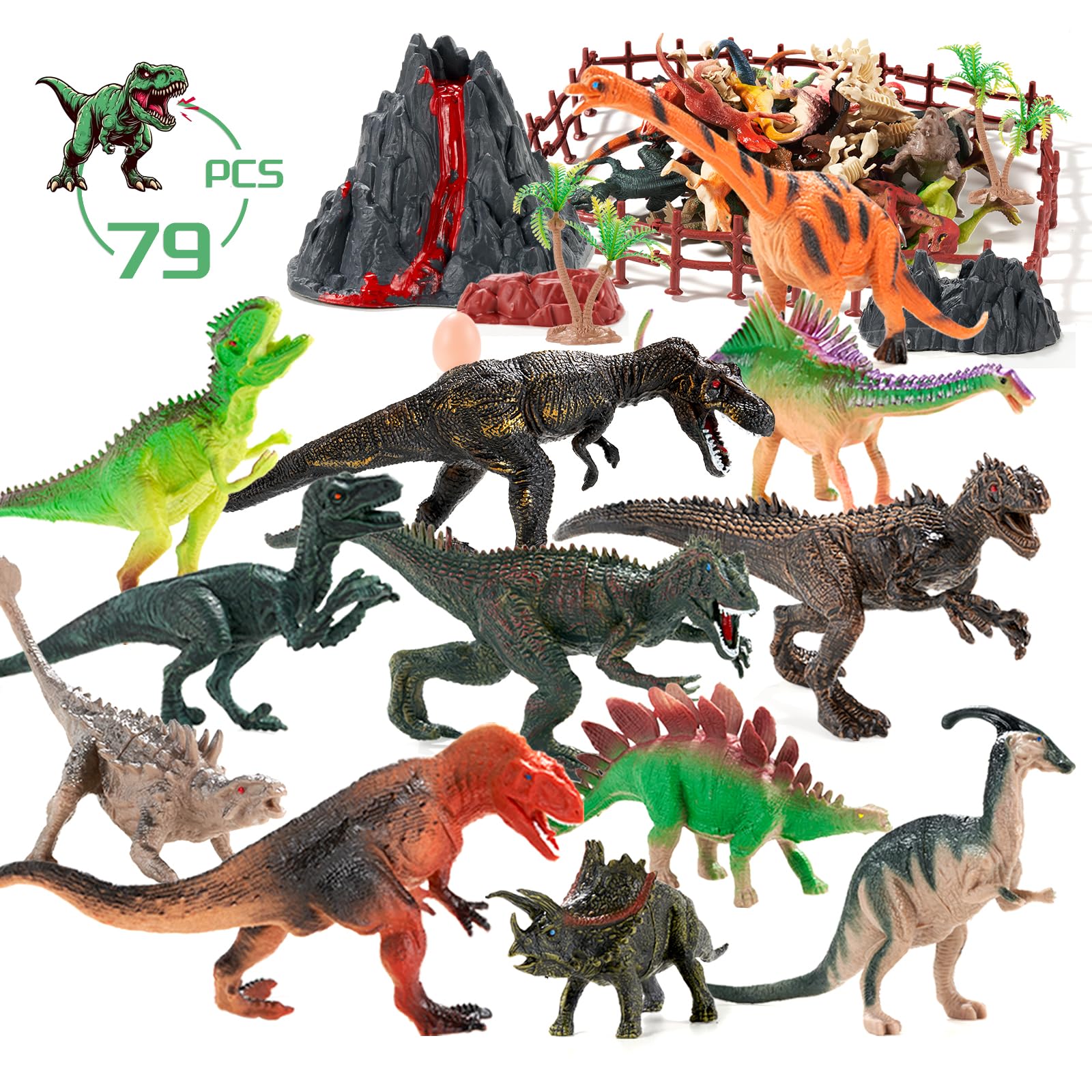 Dimoarch 79-piece dinosaur set collection encourages imaginative play and learning