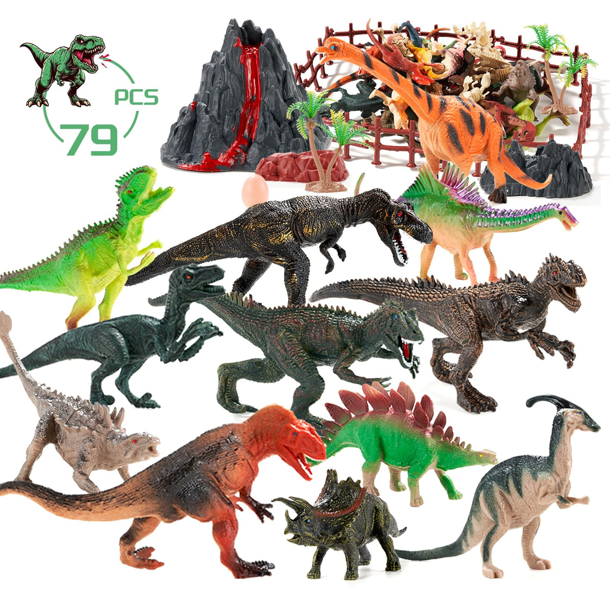 Dimoarch 79-piece dinosaur set collection encourages imaginative play and learning