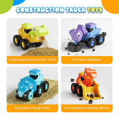 Dimoarch dino red pterosaur bulldozer side angle for imaginative construction play