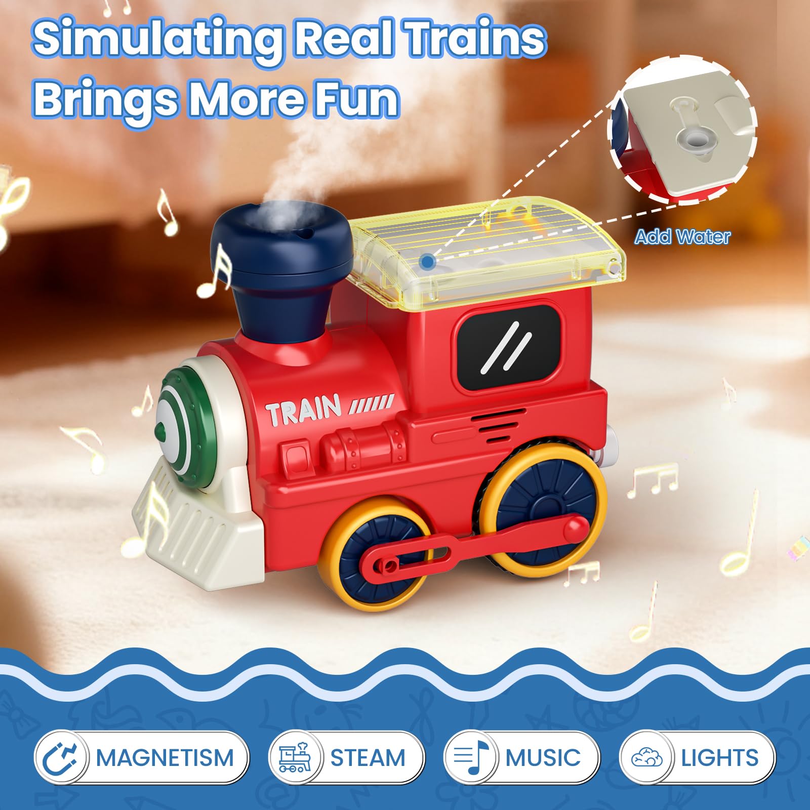 Dimoarch electric train set dump truck for creative building scenes