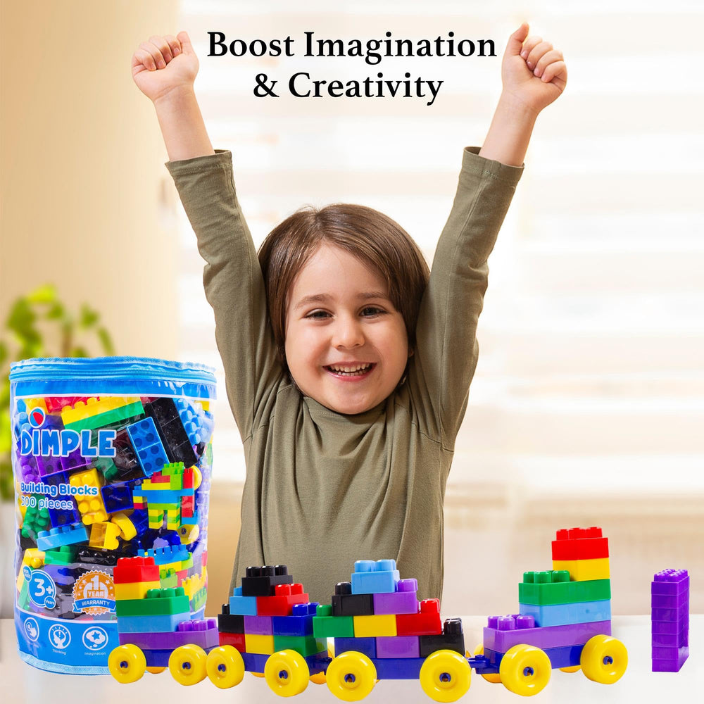 Dimple Building Blocks STEM-inspired scene encouraging hands-on problem-solving