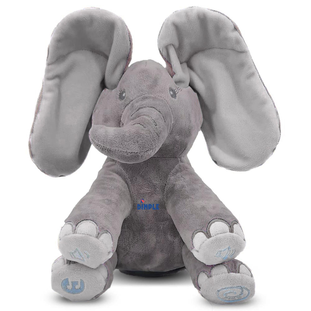 Dimple Emery elephant ears move to reveal eyes during interactive play.
