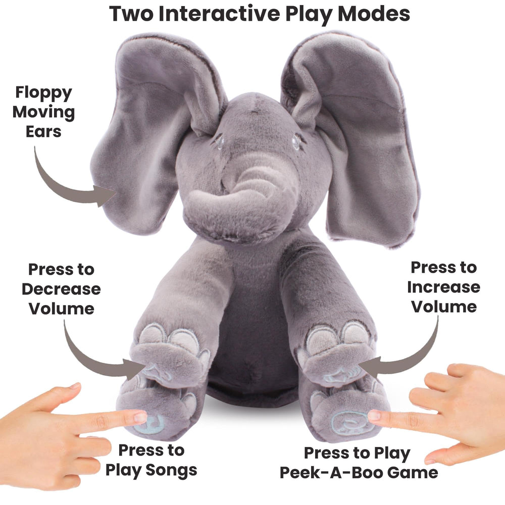 Dimple Emery peekaboo feature hides eyes with playful ears.