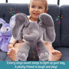Dimple Emery 12-inch plush is ideal for hugging and travel.